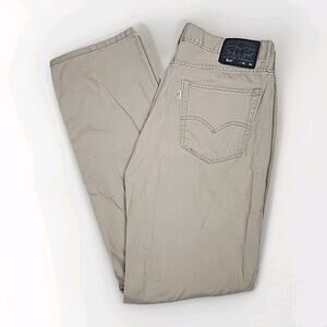 Levis 513 Jeans Mens 36x34 Beige Denim 100% Cotton Slim Fit Straight Leg Adult